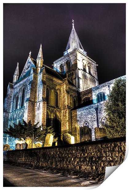 rochester cathedral Print by jim wardle-young