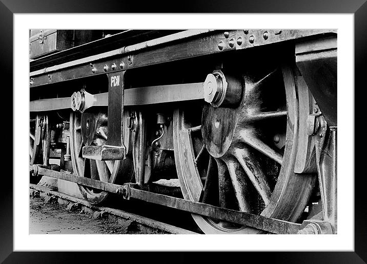 Steam Train Wheels Framed Mounted Print by Oxon Images