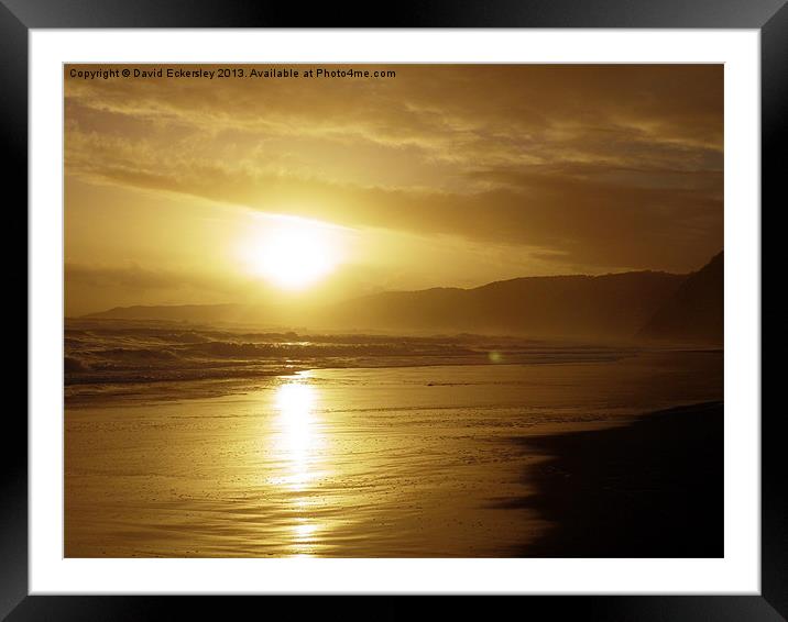 Sunset Framed Mounted Print by David Eckersley