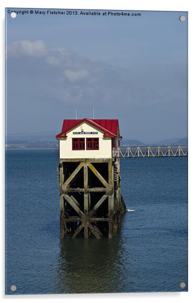 Mumbles Lifeboat Station Acrylic by Mary Fletcher