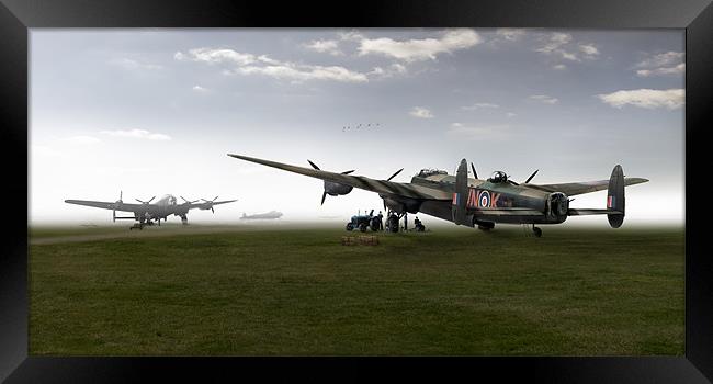Lancasters on dispersal Framed Print by Gary Eason
