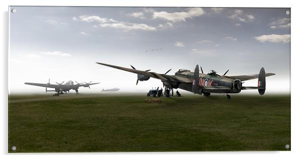Lancasters on dispersal Acrylic by Gary Eason