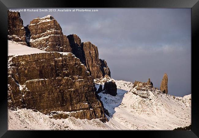 The storr in winter clothing Framed Print by Richard Smith