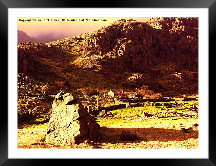 Snowdonia Cottage Framed Mounted Print by Ian Tomkinson