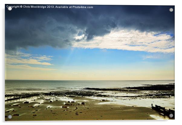The Stormy Warren - Folkestone Acrylic by Chris Wooldridge