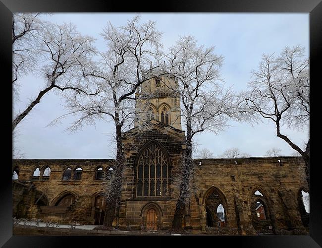 All saints in winter Framed Print by Brian Slater