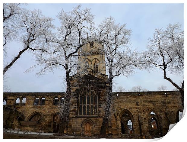 All saints in winter Print by Brian Slater