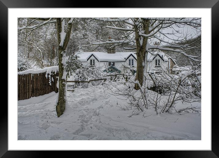 Snowy House Framed Mounted Print by Ian Mitchell