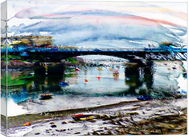 Water under the Bridge Canvas Print by Amanda Moore