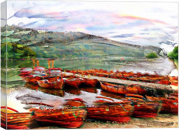 Boats on Windermere Canvas Print by Amanda Moore