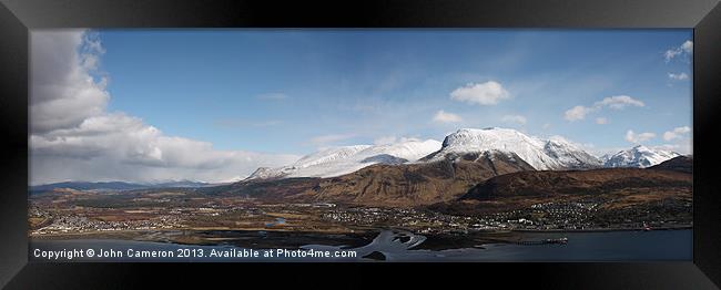 Fort William and Ben Nevis Framed Print by John Cameron