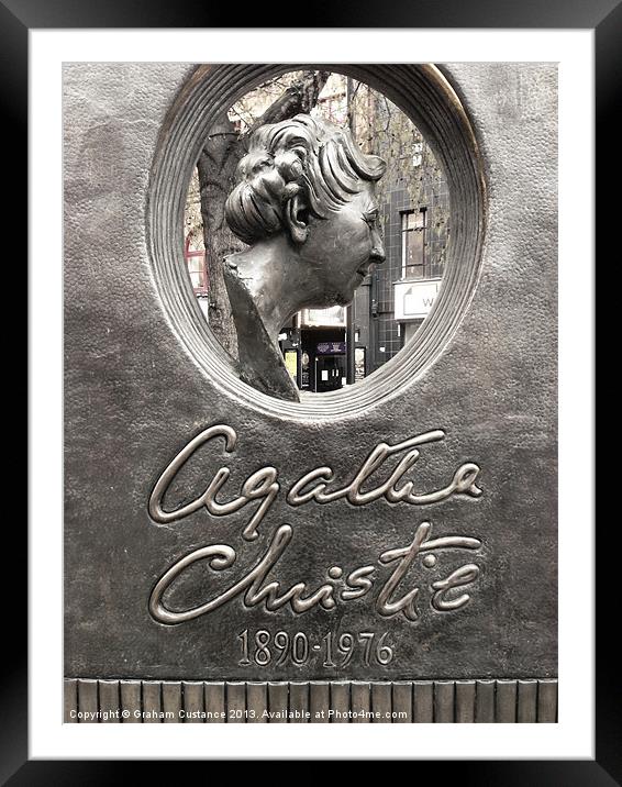 Agatha Christie Monument Framed Mounted Print by Graham Custance