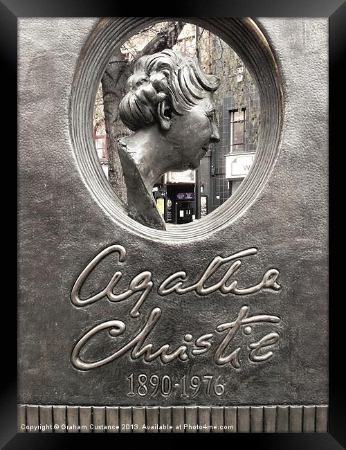 Agatha Christie Monument Framed Print by Graham Custance
