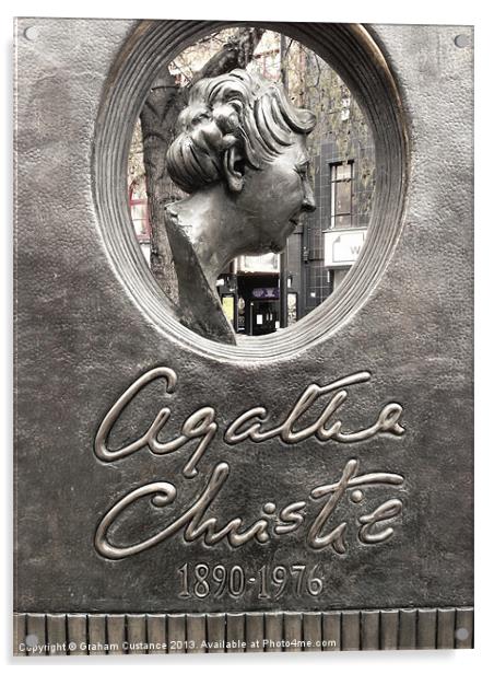 Agatha Christie Monument Acrylic by Graham Custance