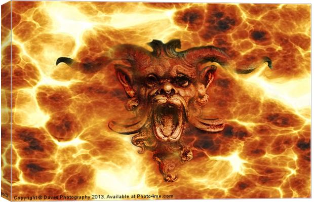 The Devil From Hell Canvas Print by Daves Photography