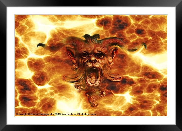 The Devil From Hell Framed Mounted Print by Daves Photography