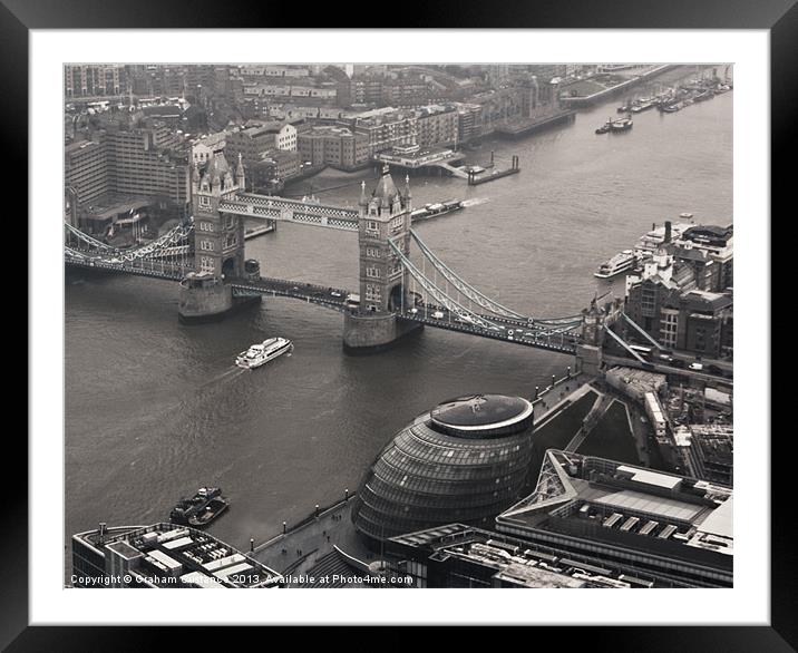 View from The Shard Framed Mounted Print by Graham Custance