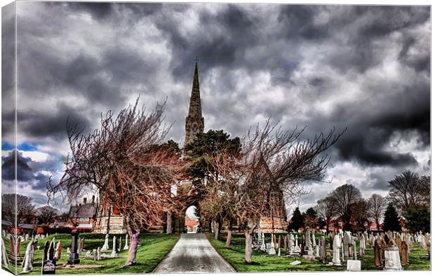 Victorian Cemetery Lodge Canvas Print by David Hollingworth