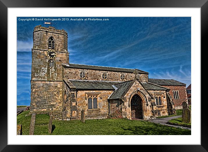 Bempton Church Framed Mounted Print by David Hollingworth