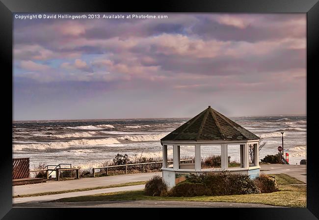 Sea & Gazebo Framed Print by David Hollingworth