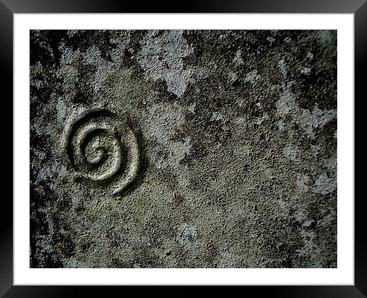 stone spiral Framed Mounted Print by Heather Newton
