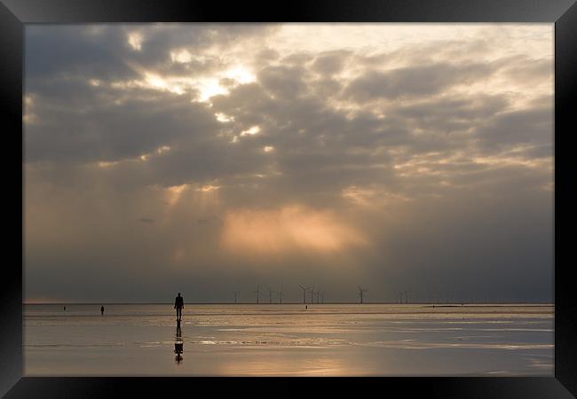 Light From Crosby Beach Skies Framed Print by Phillip Orr