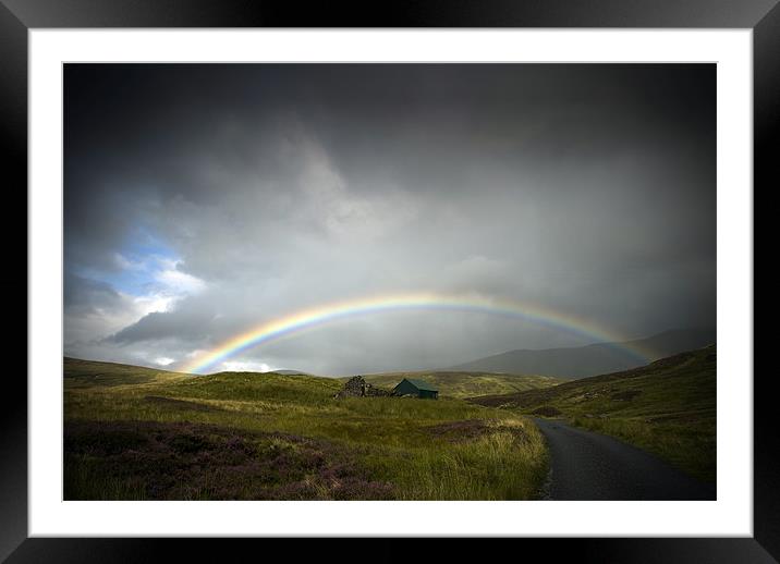 Rainbow on Glen Lyon Framed Mounted Print by Ian Potter