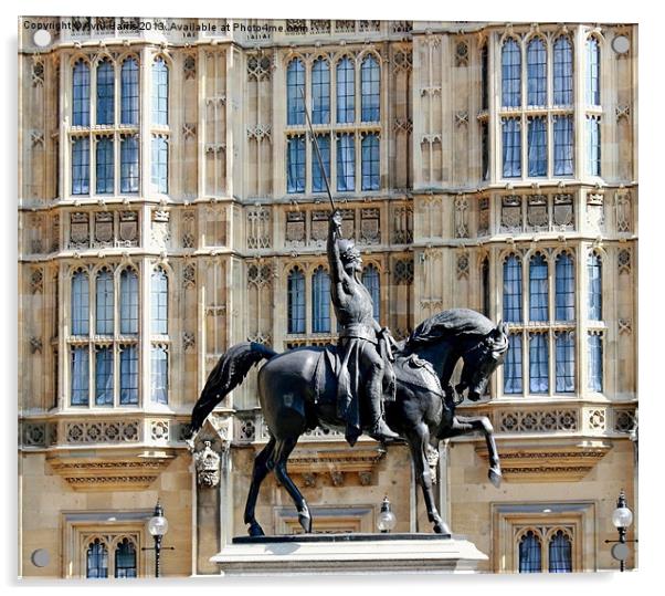 Richard Coeur de Lion (statue) Acrylic by Avril Harris