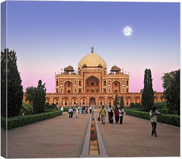 Humayamens Tomb, Delhi, India Canvas Print by Peter Cope