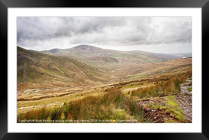 Snowdonia Mountains in Wales Framed Mounted Print by Mark Bunning