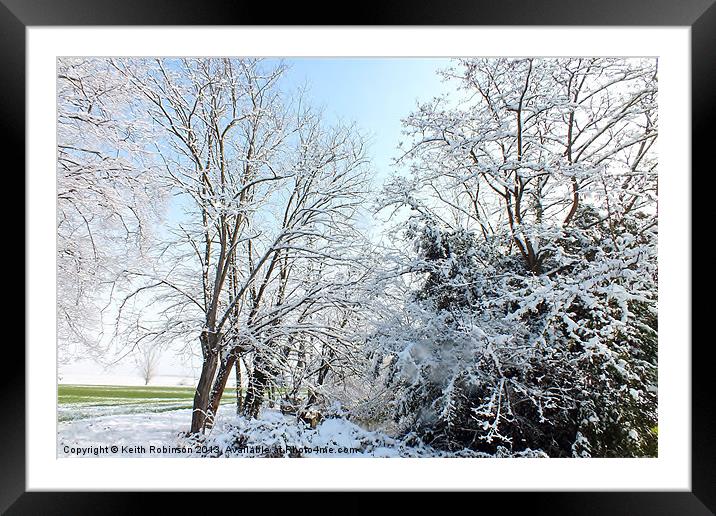 Winter in the Gers, France Framed Mounted Print by Keith Robinson