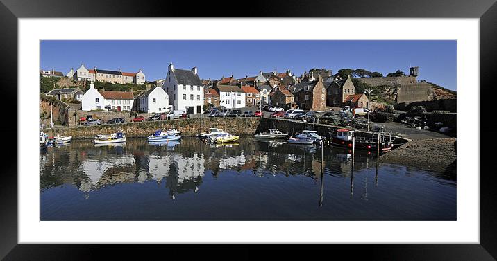 Crail Harbour reflections Framed Mounted Print by Peter Cope
