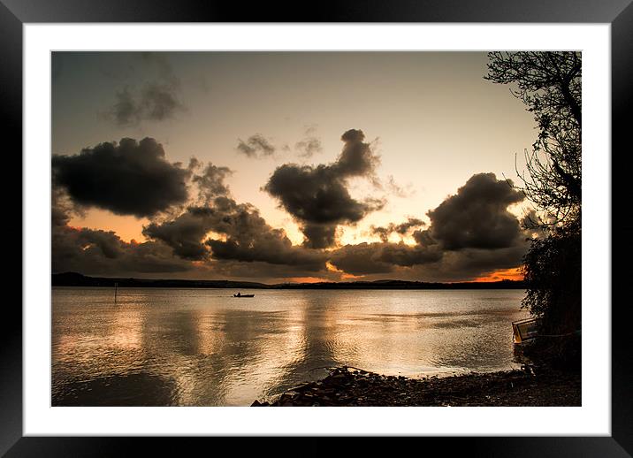 River Taw Sunrise Framed Mounted Print by Dave Wilkinson North Devon Ph