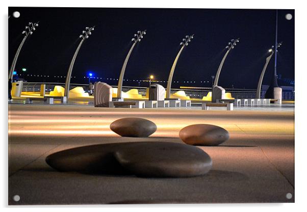 Blackpool pebbles Acrylic by Debra Horne
