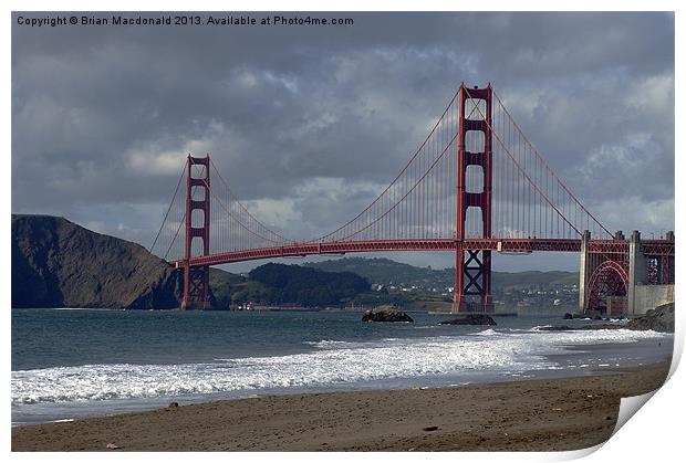 Golden Gate Print by Brian Macdonald