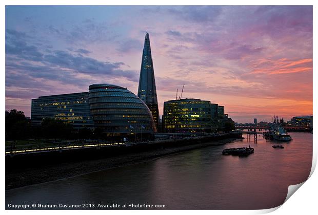 London Sunset Print by Graham Custance