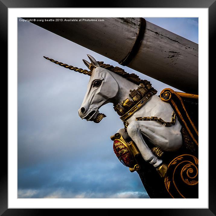 Frigate Unicorn Framed Mounted Print by craig beattie