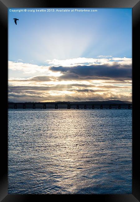 River Tay Sunset Framed Print by craig beattie