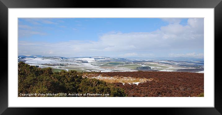 View from Brimmond Hill Framed Mounted Print by Vicky Mitchell