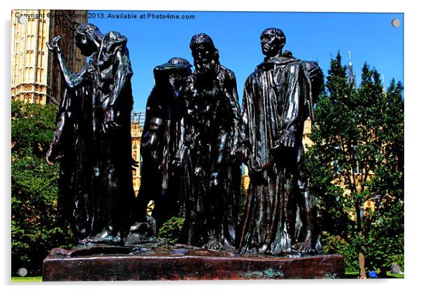 The Burghers of Calais Acrylic by Avril Harris