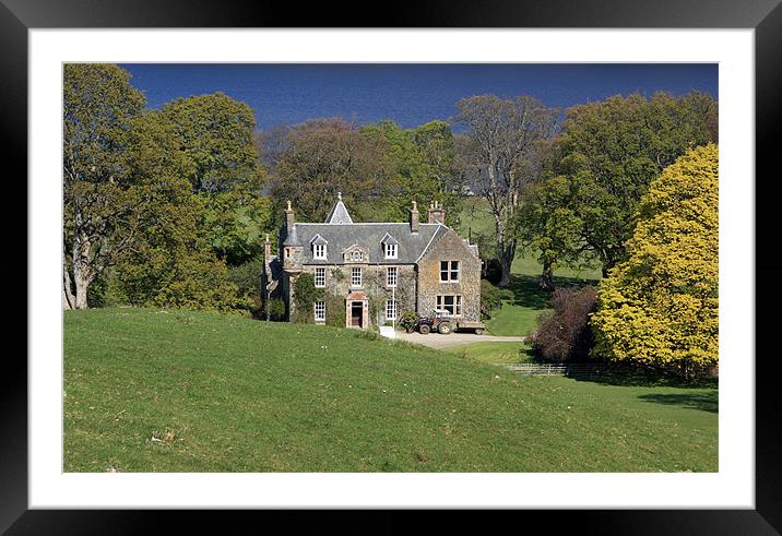 Scottish country house Framed Mounted Print by Dave Wyllie
