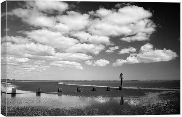 Cleethorpes Beach at Low Tide Canvas Print by Darren Galpin