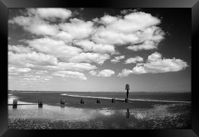 Cleethorpes Beach at Low Tide Framed Print by Darren Galpin