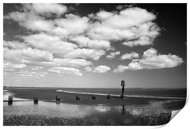 Cleethorpes Beach at Low Tide Print by Darren Galpin
