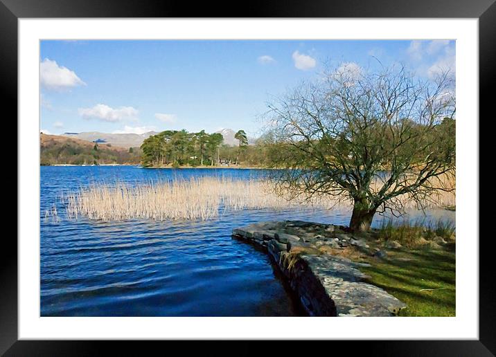 Coniston from Nibthwaite Quay Framed Mounted Print by Tom Gomez