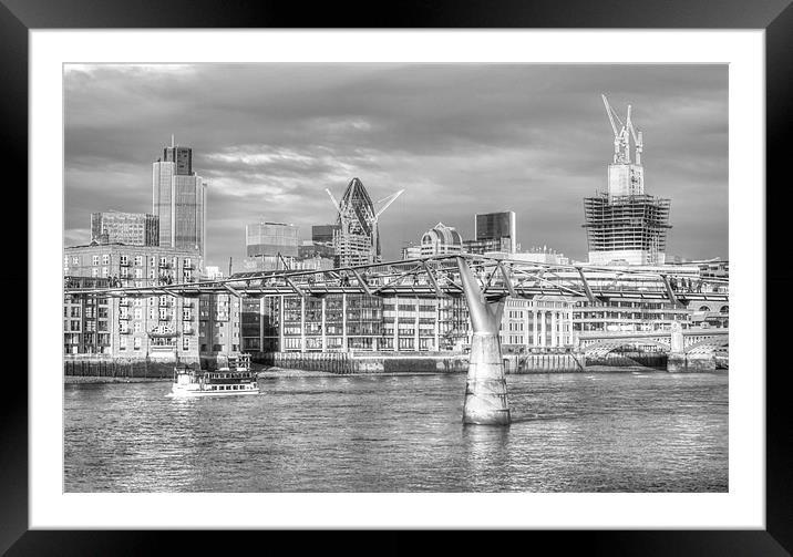 Millennium Bridge (Revamped) Framed Mounted Print by Clive Eariss