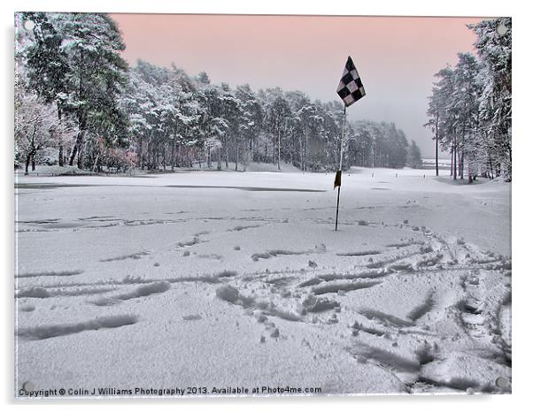 Noo Golf Today !!! Acrylic by Colin Williams Photography