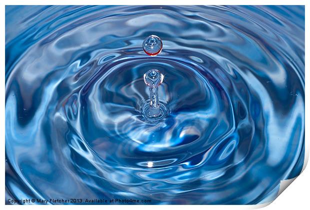 Water Drop Print by Mary Fletcher