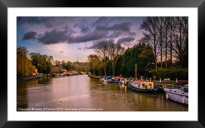 River Medway Framed Mounted Print by Dawn O'Connor