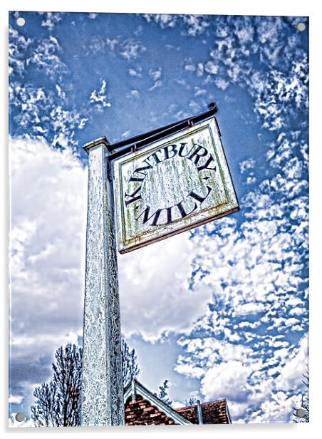 Kintbury Mill Sign Acrylic by Mark Llewellyn